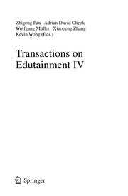 Cover of: Transactions on Edutainment IV | Pan Zhigeng