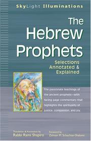 Cover of: The Hebrew prophets: selections annotated & explained