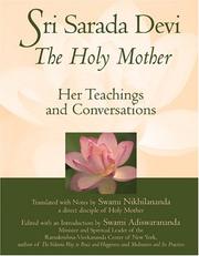 Cover of: Sri Sarada Devi, the Holy Mother | 