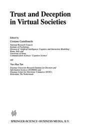 Cover of: Trust and Deception in Virtual Societies