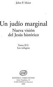 Cover of: Un judío marginal: nueva visión del Jesús histórico
