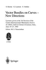 Cover of: Vector bundles on curves--new directions | Kumar, S.