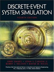 Discrete-event system simulation by Jerry Banks, John Carson, Barry L. Nelson, David Nicol