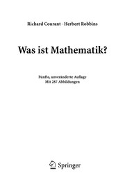 Cover of: Was ist Mathematik? by Richard Courant