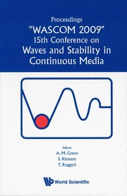Cover of: Proceedings, WASCOM 2009 | Meeting on Waves and Stability in Continuous Media (15th 2009 Palermo, Italy)