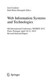 Cover of: Web Information Systems and Technologies | JosГ© Cordeiro