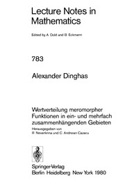 Wertverteilung meromorpher Funktionen in ein- und mehrfach zusammenhängenden Gebieten by Alexander Dinghas