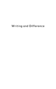 Cover of: Writing and difference by Jacques Derrida