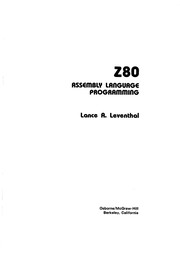 Z80 assembly language programming by Lance A. Leventhal