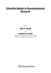 Cover of: Zebrafish models in neurobehavioral research | Allan V. Kalueff