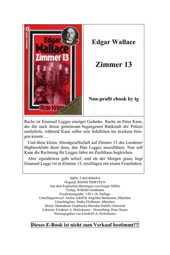 Zimmer 13 by Edgar Wallace