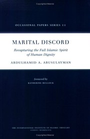 Cover of: Marital Discord: Recapturing the Full Islamic Spirit of Human Dignity (Occasional Papers) by AbdulHamid A. AbuSulayman