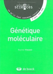 Cover of: Génétique Moléculaire by Rachel Vincent