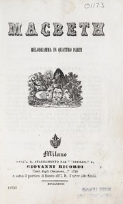 Cover of: Macbeth by Francesco Maria Piave