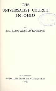 Cover of: The Universalist Church in Ohio | Elmo Arnold Robinson