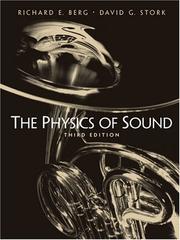 Cover of: Physics of Sound, The (3rd Edition) by Richard E. Berg, David G. Stork