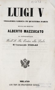 Cover of: Luigi V by Alberto Mazzucato