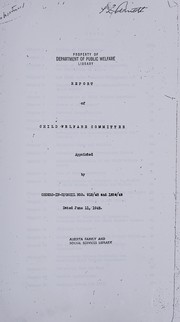 Cover of: Report of Child Welfare Committee appointed by Orders-in-Council nos. 913/43 and 1256/43 | H.J. Wilson