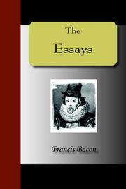 Cover of: The Essays by Francis Bacon