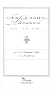 Cover of: Ancient Christian devotional: a year of weekly readings