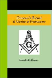 Cover of: Duncan's Ritual And Monitor Of Freemasonry