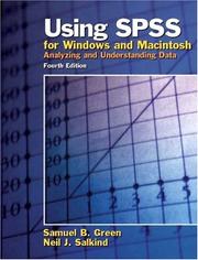 Cover of: Using SPSS for Windows and Macintosh by Samuel B. Green, Neil J. Salkind