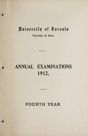 Cover of: Final examination papers by University of Toronto