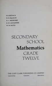 Cover of: Secondary school mathematics | William Bruce MacLean
