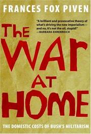 Cover of: The War at Home by Frances Fox Piven