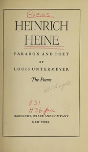 Cover of: Heinrich Heine: paradox and poet