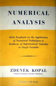 Cover of: Numerical analysis | ZdeneМЊk Kopal