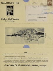 Cover of: Gladiolus, 1934 | Gladwin Glad Gardens