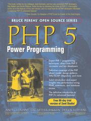Cover of: PHP 5 power programming by Andi Gutmans