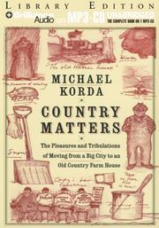 Cover of: Country Matters by Michael Korda