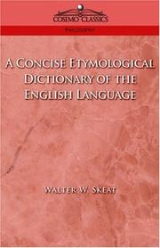 Cover of: A Concise Etymological Dictionary of the English Language by Walter W. Skeat