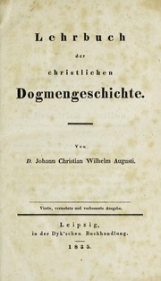 Cover of: Lehrbuch der christlichen Dogmengeschichte