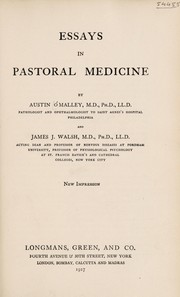 Cover of: Essays in pastoral medicine by Austin O'Malley