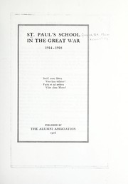 St. Paul's school in the great war, 1914-1918 by St. Paul's School (Concord, N.H.). Alumni Association