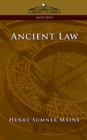 Cover of: Ancient Law | Henry Sumner Maine