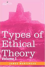 Cover of: Types of Ethical Theory | James Martineau
