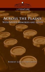 Cover of: Across the Plains by Robert Louis Stevenson