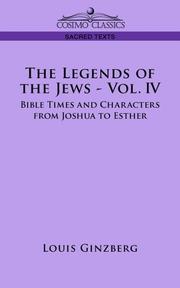 Cover of: The Legends of the Jews by Louis Ginzberg