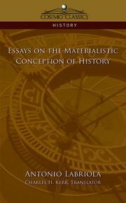 Cover of: Essays on the Materialistic Conception of History by Antonio Labriola, Antonio Labriola