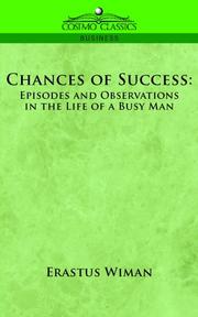 Chances of success by Erastus Wiman