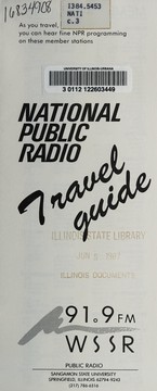 Cover of: National Public Radio travel guide | WSSR (Radio station : Springfield, Ill.)