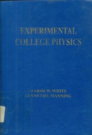 Cover of: Experimental college physics: a laboratory manual