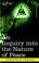 Cover of: An Inquiry into the Nature of Peace, and The Terms of Its Perpetuation