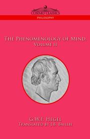 Cover of: The Phenomenology of Mind: Volume II