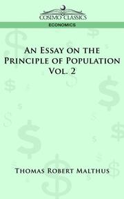 Cover of: An essay on the principle of population by Thomas Robert Malthus
