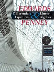 Cover of: Differential Equations and Linear Algebra (2nd Edition) by Henry Edwards, David E. Penney